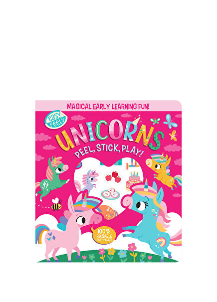 Easy Peely Unicorns Peel, Stick Play Çocuk Yabancı Dil Aktivite Kitabı