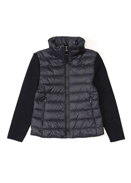 Lacivert Triko Garnili Kız Çocuk Hırka