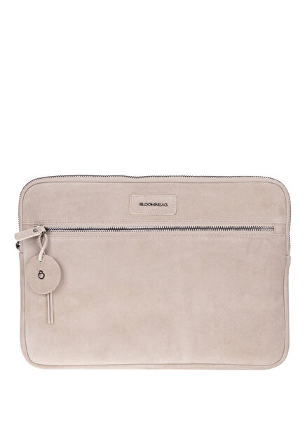 Sand Still Genuine Suede Leather 15 16" MacBook Laptop Case