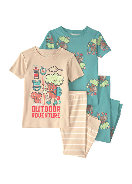 Colorful T-Shirt Pants Boy Pajama Set