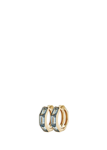 Infinite Glitz 14K Gold Women's Earrings with London Blue Topaz Stones