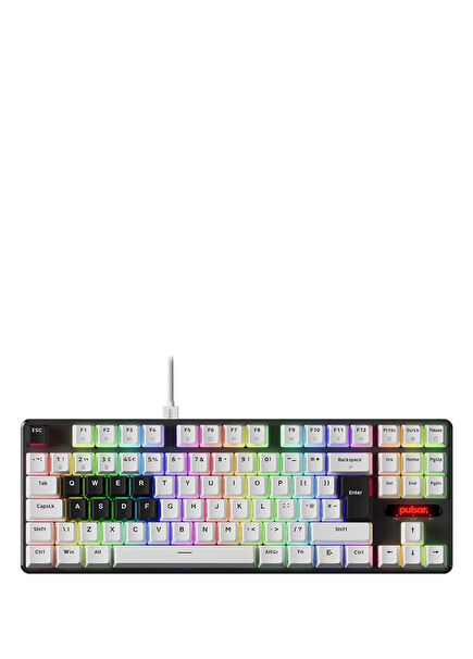 PCMK2 HE %80 TKL ISO Hall Effect Manyetik Switch RGB Hotswap Beyaz Mekanik Gaming Klavye PCMK2HE821W