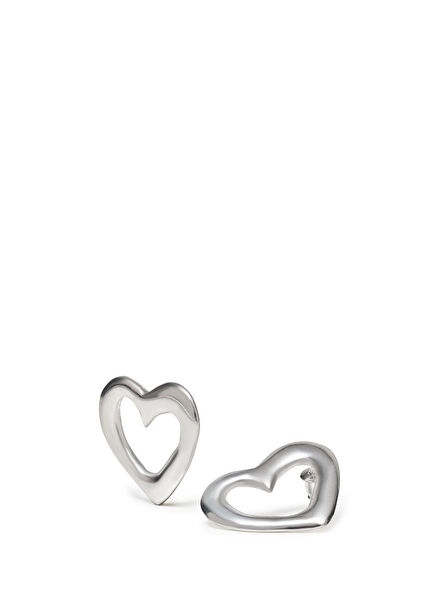 Open Heart Women's Silver Earrings