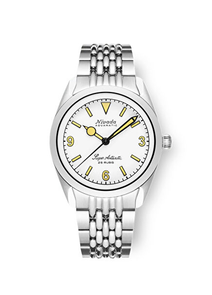 32066A04 Super Antarctic 3.6.9 Luminova Metal Color Steel Men's Wristwatch