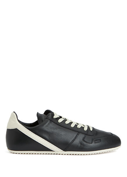 Black Men's Leather Sneakers