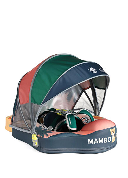 Tropical Florida Safety Canopy and Foot Support Baby Swim Ring