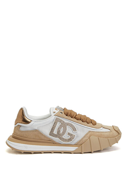 Athletic Beige White Women's Sneakers
