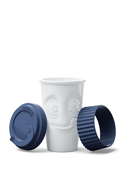 To Go Mavi Porselen Kupa 400 ml