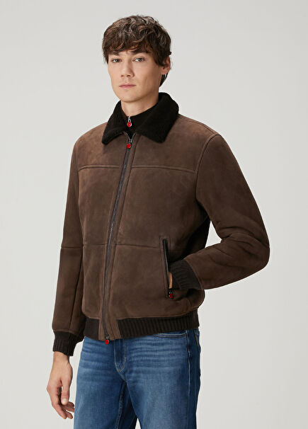 Koyu Kahverengi Süet Mont