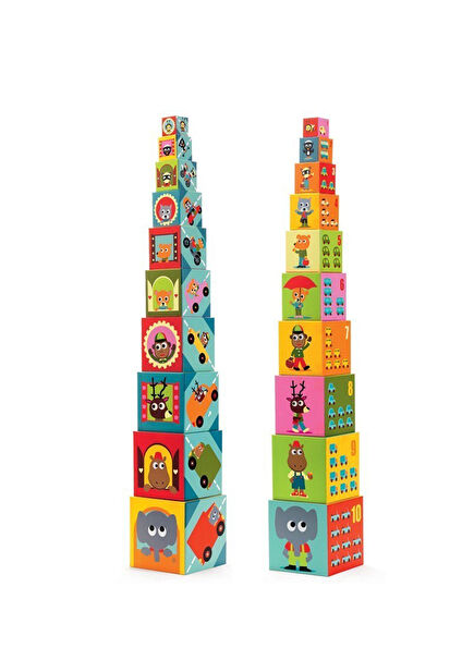 10 Vehicles Blocks Cubes Building Toy