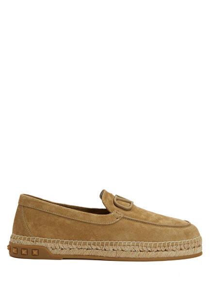 Leisure Flows Beige Men's Leather Espadrille