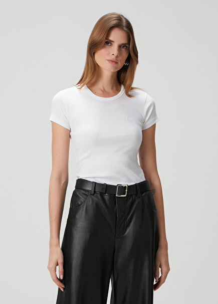 Stevie Ramskull Beyaz Organik Pamuk T-shirt