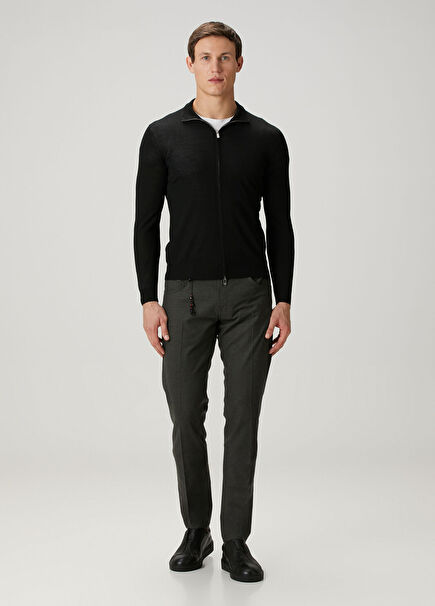 Dark Green Wool Pants