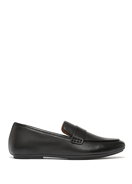 Delicato Soft Black Leather Women's Loafer