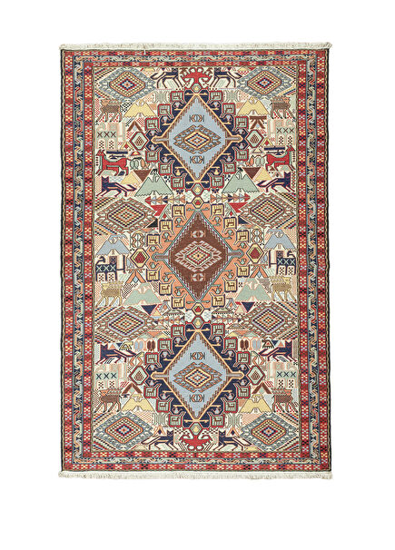 Tara Geometric Persian Sumac Rug 130 x 207 cm