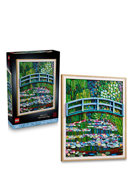 Art Claude Monet Bridge Over Water Lily Lake Ages 18+ 3179 Piece Impressionist Painting Building Toy