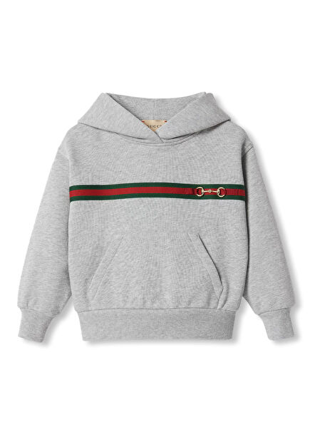 Light Grey Hooded Baby Boy Sweatshirt