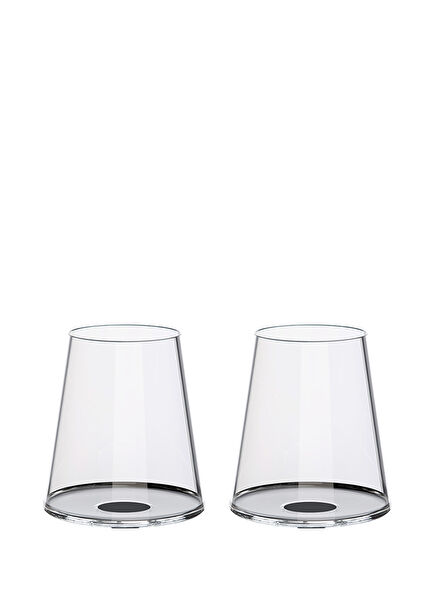 Split Glass Black Glass 2-Piece Champagne Glass Glass