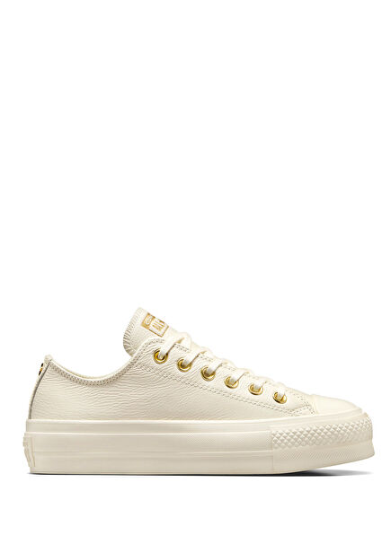 Chuck Taylor All Star Lift Krem Deri Kadın Platform Sneaker