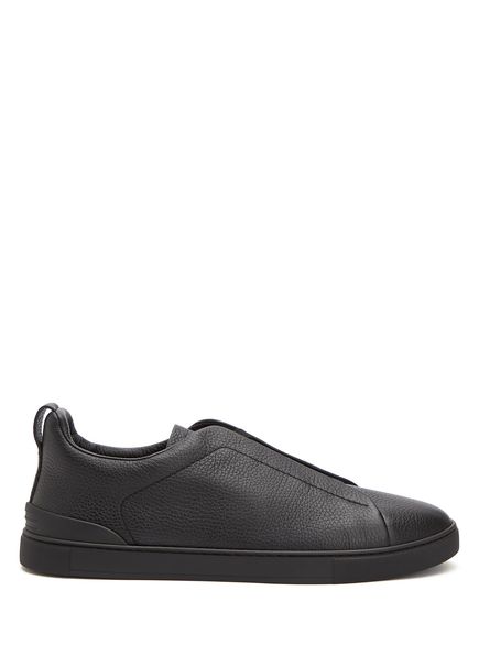 Black Men's Leather Sneakers