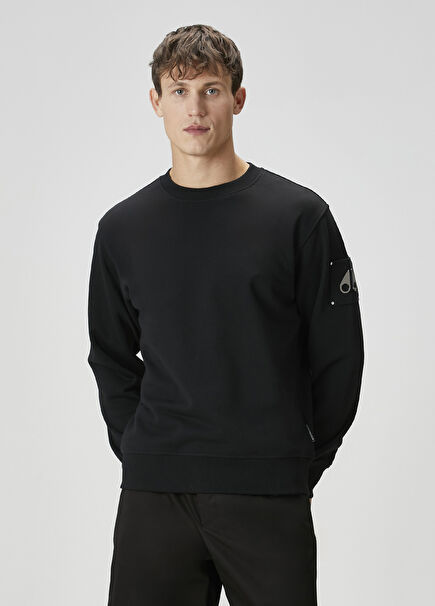 Siyah Logo Detaylı Sweatshirt