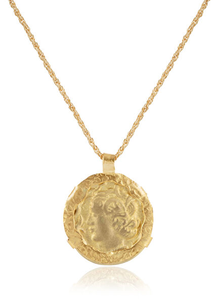 Demeter Bronz Para Kadın Kolye