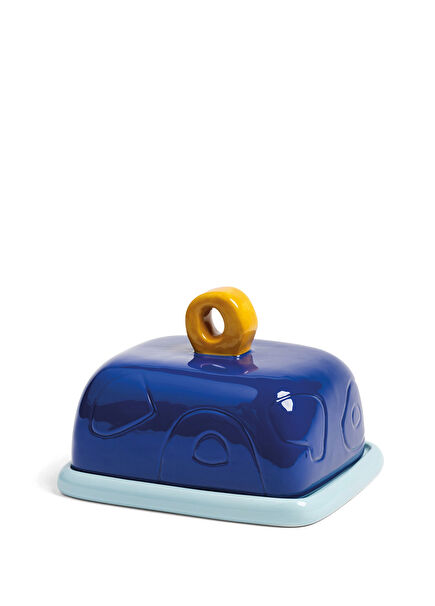 Mavi Kapaklı Tereyağ Tabağı