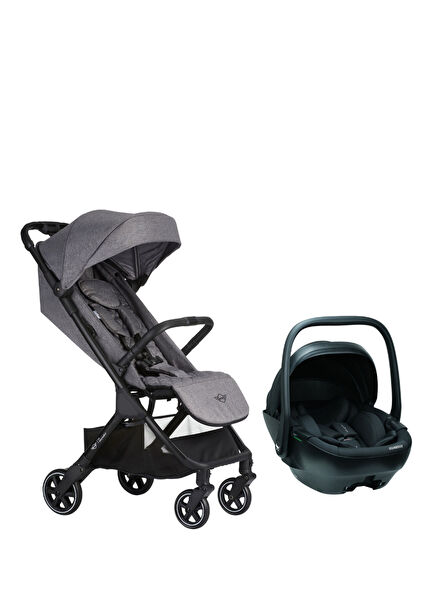 Mini by Buggy Snap Soho Grey Bebek Arabası Guardix Siyah Anne Kucağı Seyahat Sistem Bebek Arabası 