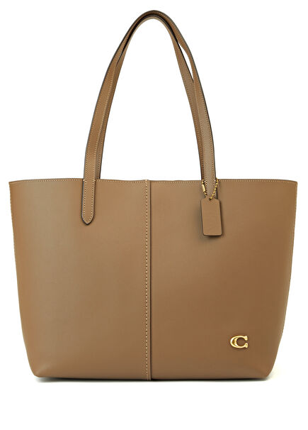 North Mink Leather Shopping Bag