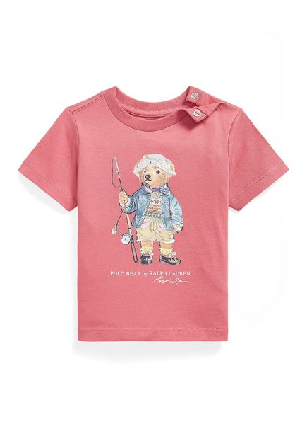Pembe Ayıcık Baskılı Erkek Bebek T-shirt