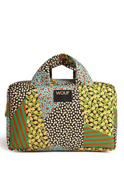 Bohemia Renkli Baskılı Kadın Makyaj Çantası 29 x 18 cm