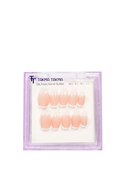 Short Ballerina 15 Pieces Tan Color Prosthetic Fake Nails