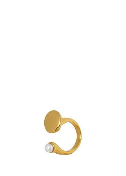 Poka Altın Kaplama Kadın İnci Yüzük