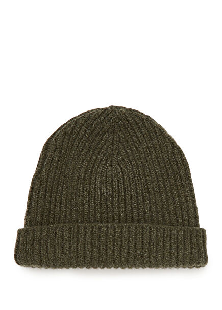 Koyu Yeşil Erkek Kaşmir Bere