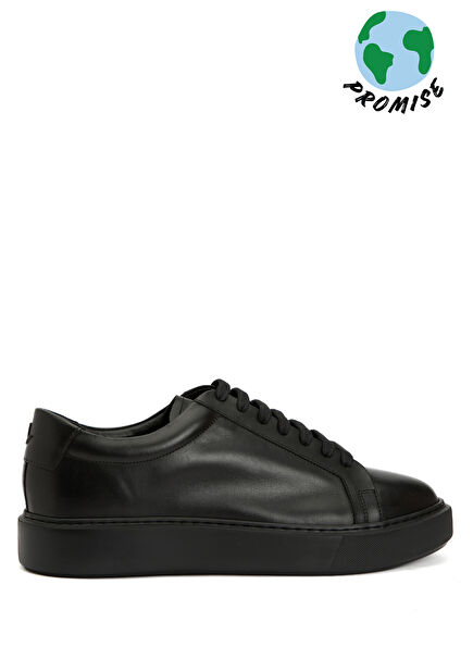 Black Men's Leather Sneakers