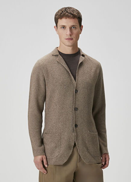 Paraggi Grey Cashmere Knit Jacket