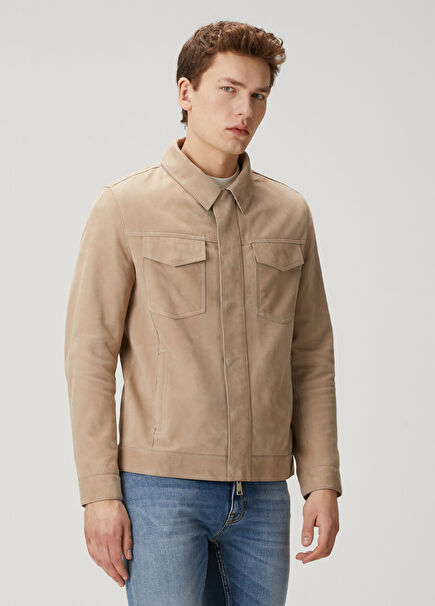 Beige Suede Jacket