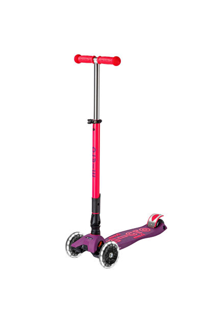 Maxi Deluxe Neon LED Işıklı Katlanabilir 3 Tekerlekli 5-12 Yaş Çocuk Scooter