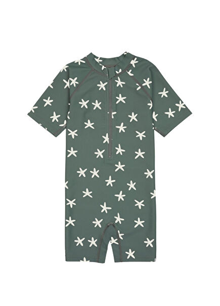 Starfish Deep Olive UV Protection Girls' Swimsuit