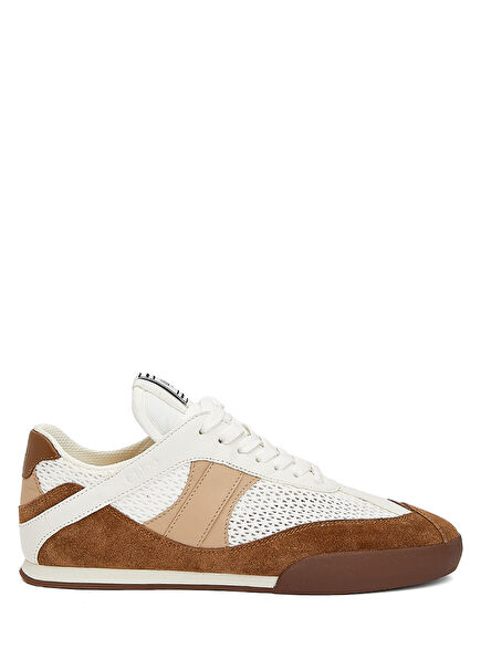 Kick White Brown Women's Leather Sneaker