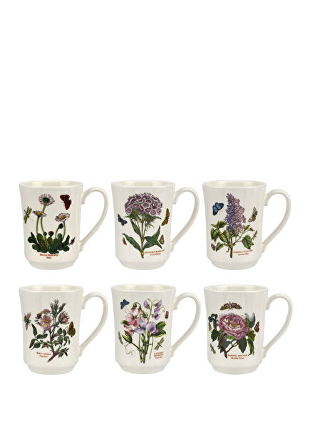Botanic Garden Tankard Desenli Seramik 6'lı Kupa Seti