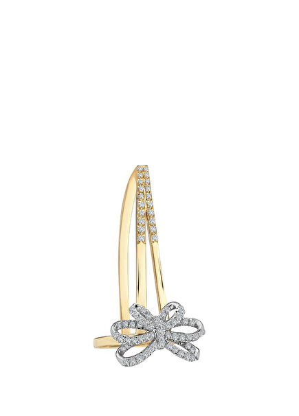 The Bow Pırlanta Parmak Ucu Kadın Altın Yüzük