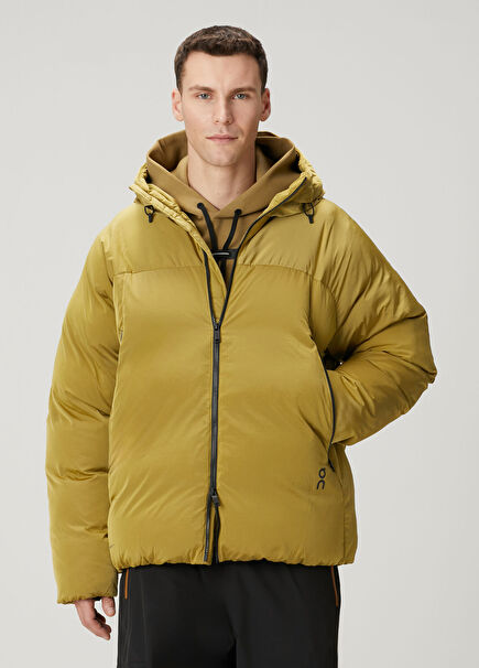 All-Day Beige Hooded Puff Coat