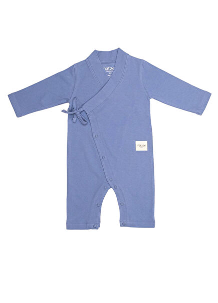 Pastel Çivit Uzun Kimono Unisex Bebek Tulum 