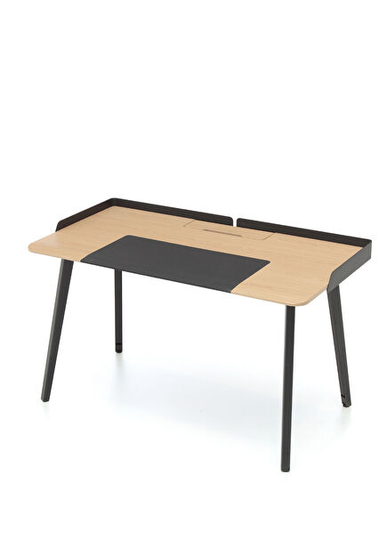 Renée Low Meşe Tabla ve Deri Sümen Çalışma Masası