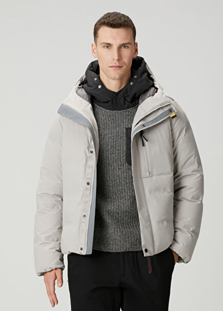 Light Grey Hooded Coat