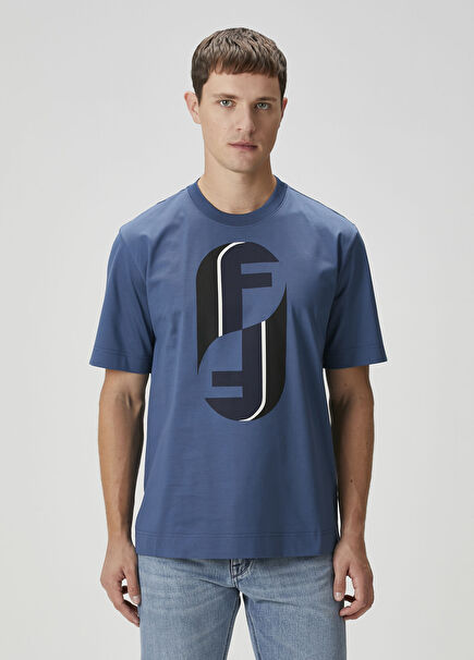 Regular Fit Mavi Logolu T-shirt