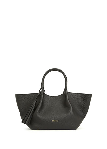 Monde Siyah Kadın Deri El Çantası