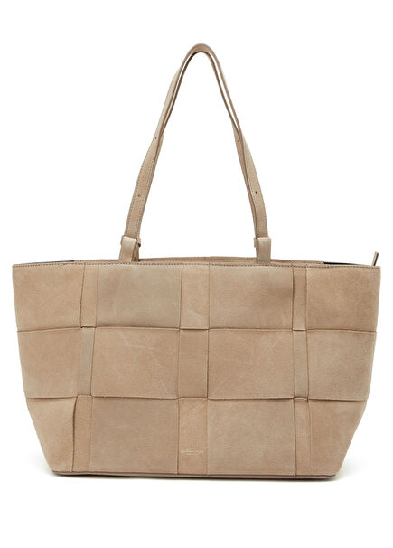 The Florence Beige Women's Suede Bag