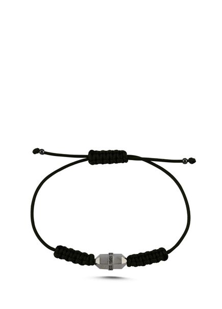 Bullet Thread Black Diamonds Men's Gold Bracelet